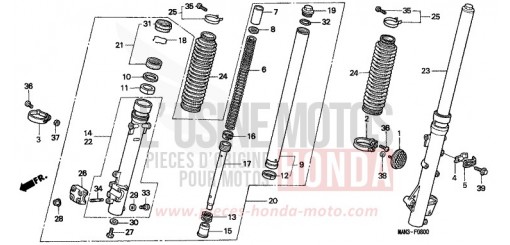 FRONT FORK NX650W de 1998